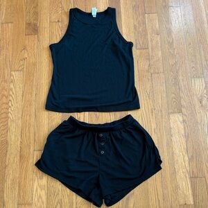 Auden Black Tank and Shorts Pajama Set
